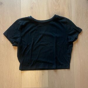 Cropped Black Tee